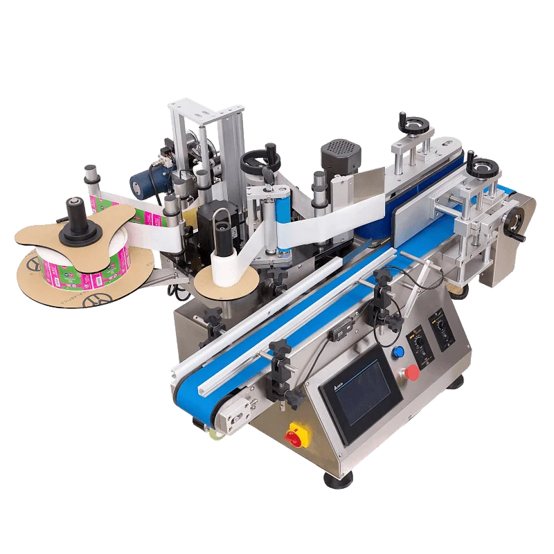 Automatic Desktop Flat Surface Box Bottle Cap Self-Adhesive Sticker Labeling Machine Applicator for Round Bottles