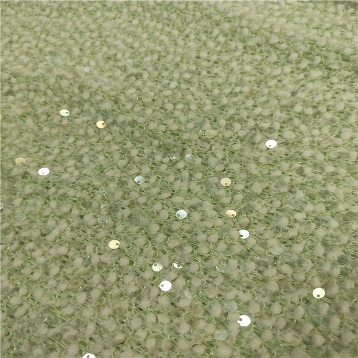 2025 Новая модная твидовая элегантная шерстяная большая розовая эластичная мягкая ткань с блестками для вечеринки