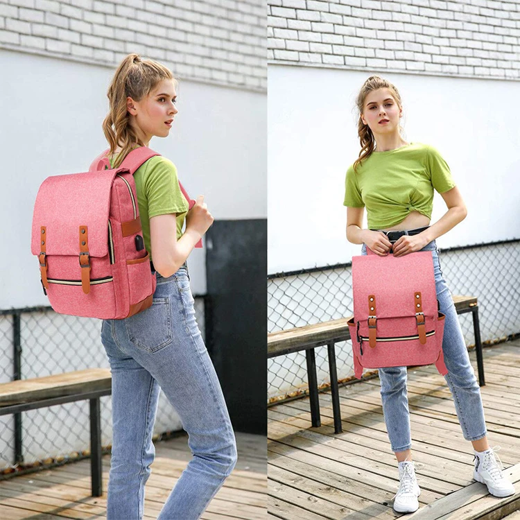 Vintage Laptop Backpack large capacity rucksack bags School College Backpack school bags for women