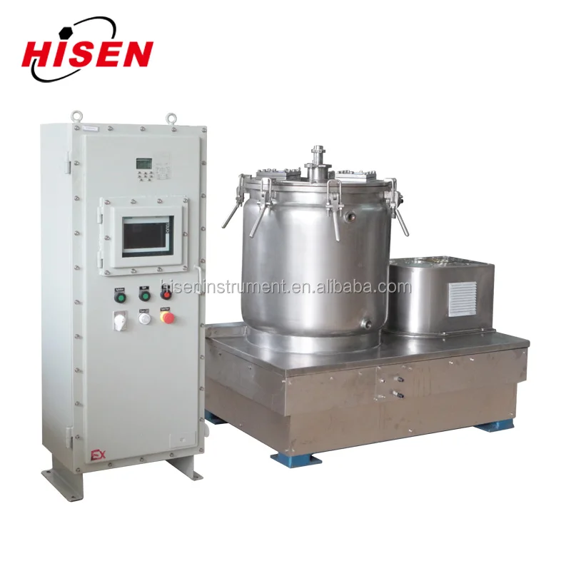 Low temperature industrial production scale liquid separating centrifuge machine