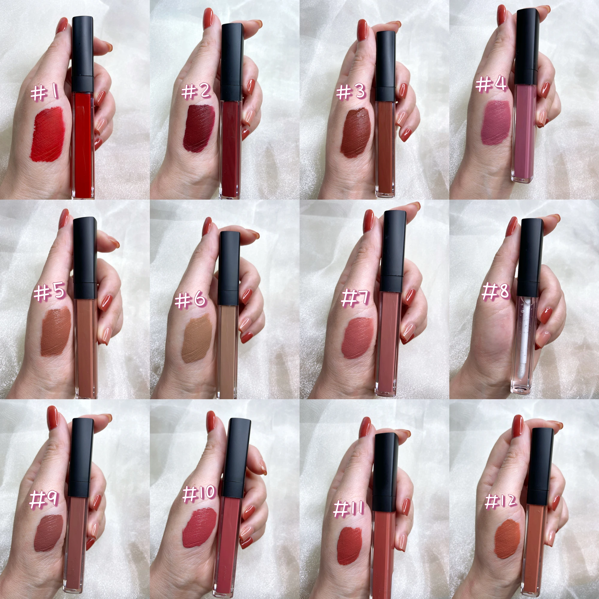 Wholesale Manufacturers Private Label Vegan Velvet Matte Lipgloss Long Lasting Water Proof Nude Matte Lipstick