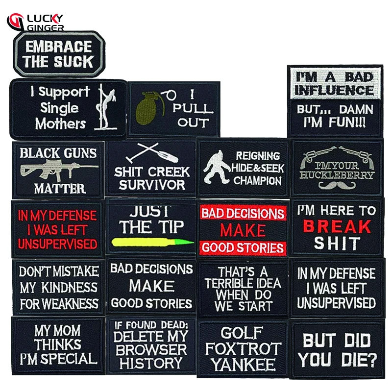 Embroidery Patch Funny Patch Full Embroidered Appliques Sew on Iron on for Patches Caps Bags Vests Uniform