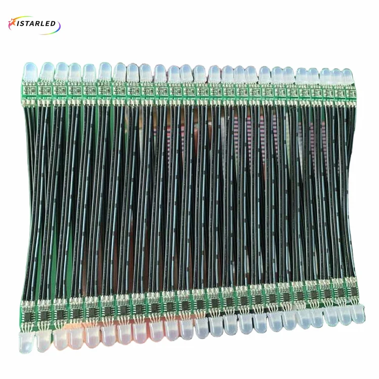 Рождественская уличная Водонепроницаемая Радужная цветная светодиодная Пиксельная лента постоянного тока 5 в 12 В мм Ws2811 Ws2812 черная Rgb модифицируемая лампа