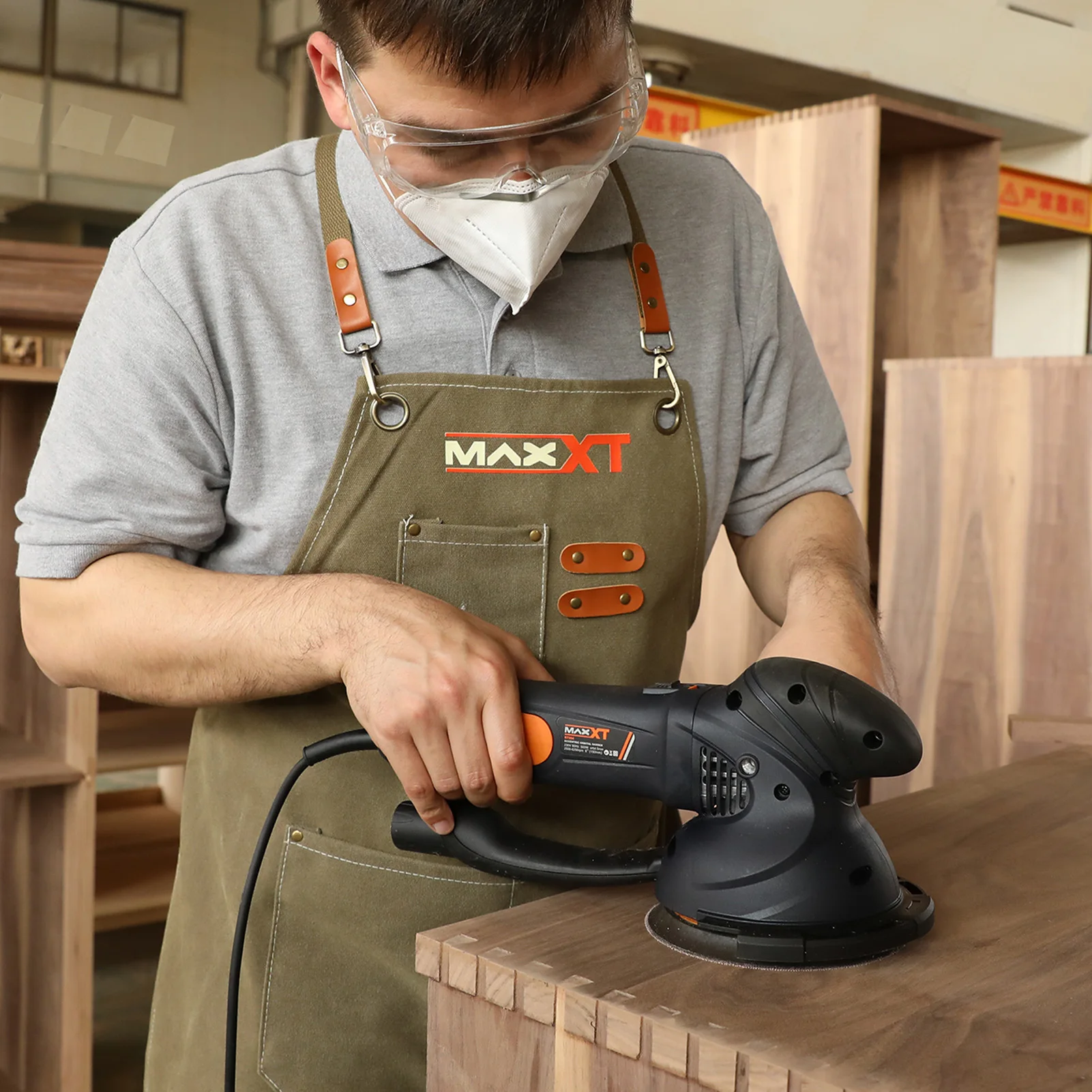 MAXXT 5mm Electric Geared Eccentric Dual Mode Random Orbital Sander for Woodworking Lixadeira Orbital levigatrice orbitale