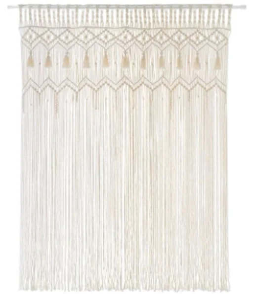 Customizable Big Size Bohemia Cotton Macrame Curtain For Door Window Wave Curtain