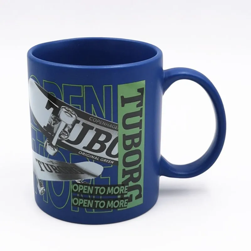 GZYSL Nordic classic simple ceramic breakfast milk mug dark blue porcelain coffee cups for office and home use