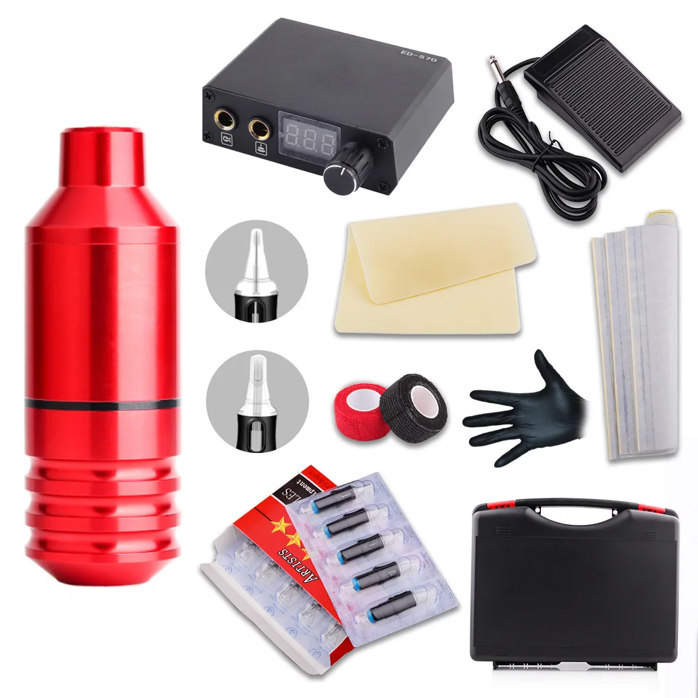 Wholesale Tattoo Supplies Rotary Short Pen Tattoo machines Kits tatto Set Professional Tattoo Kits
