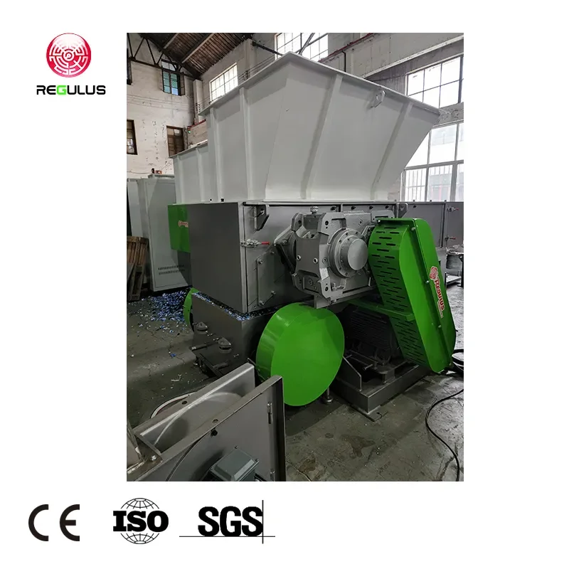 High Efficiency Plastic Recycling Machine PE Lumps PP Barrels Shredding and Crushing 2 In 1