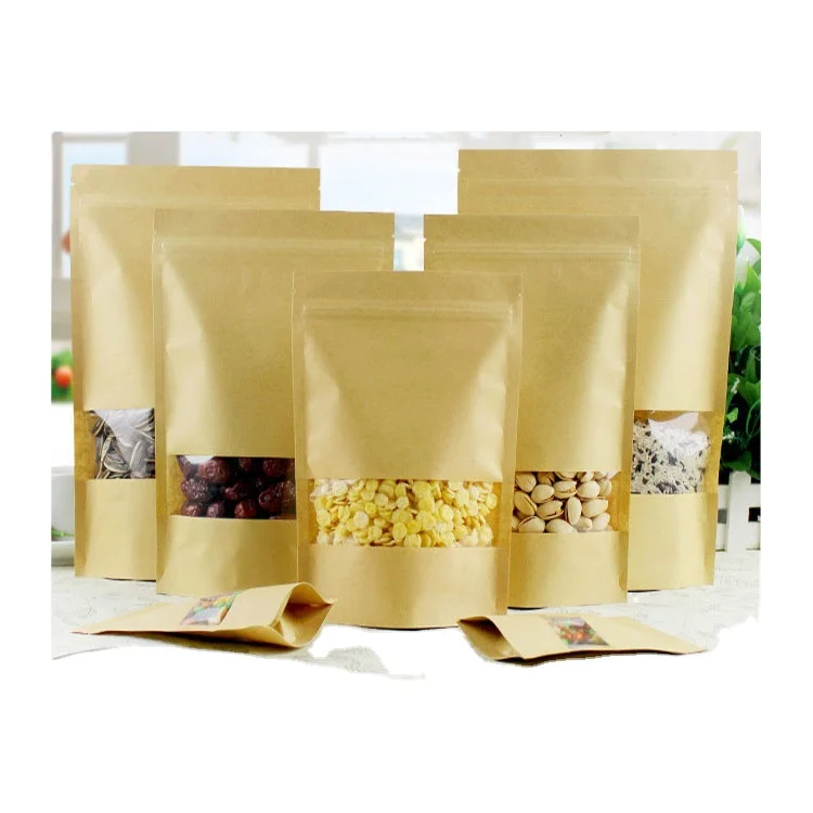 Оптовая продажа, сумка из крафт-бумаги на молнии