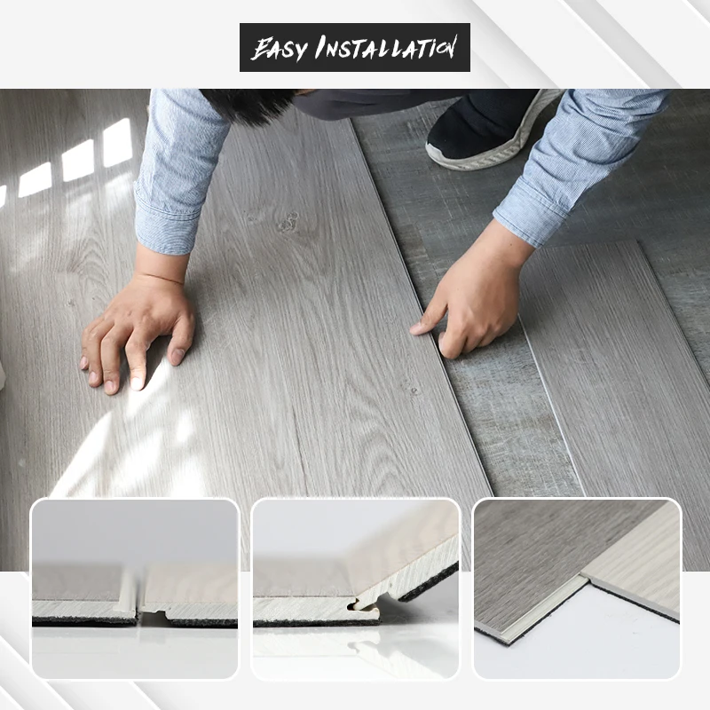 wood texture rigid core SPC flooring