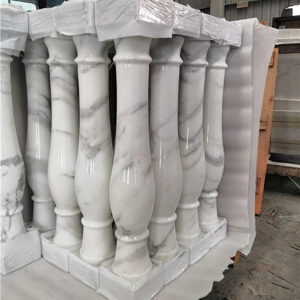 Полированная Белая Мраморная форма балясины