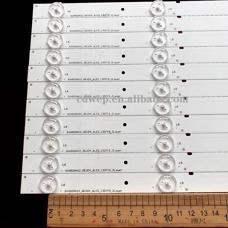 PW-H008 Led Strip Light SVH500A22_REV05_6LED_131113 for Hisense LED50EC280JD LED50K20JD Led TV