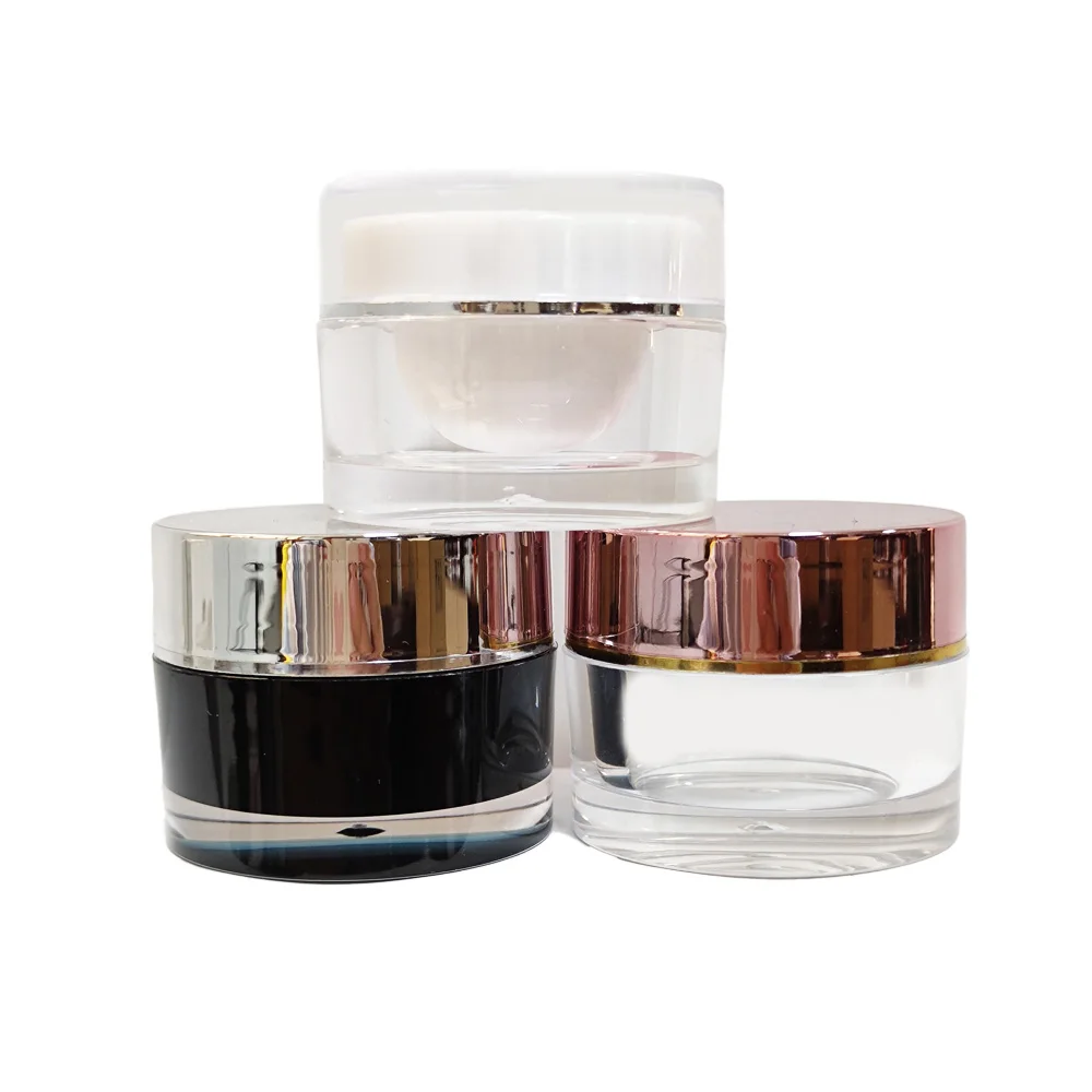 Straight Round Bottle Cosmetic Packaging Plastic Jars Face Cream Jar Can Print Logo