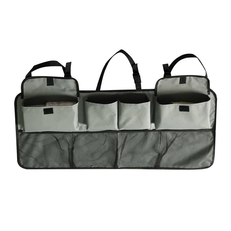 Suv Seat Back Hanging Bag Oxford Cloth Storage Bag Net Pocket Large Capacity Car Storage Bag