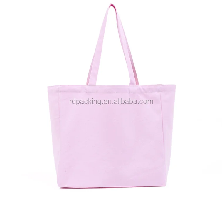 Wholesale Hot Sale colorful Reusable Cheap Custom Logo Maillard color 10oz Cotton Shopping Bag canvas bag With Zipper