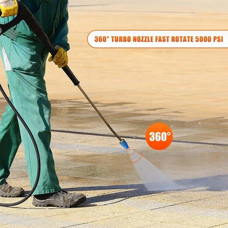  Вращающаяся турбонасадка для мойки высокого давления 3600 PSI с быстроразъемной вилкой 1/4