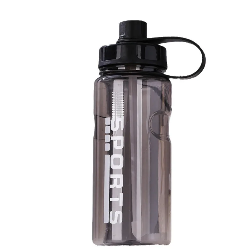 Plastic cup Large capacity outdoor portable cup boys fitness sports cup with straw portable water bottle 2000ml
