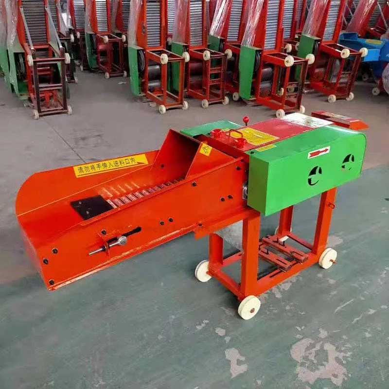 Durable Steel Blades Mini Grass Chaff Cutter Machine For Animals Feed Small Silage Chopper