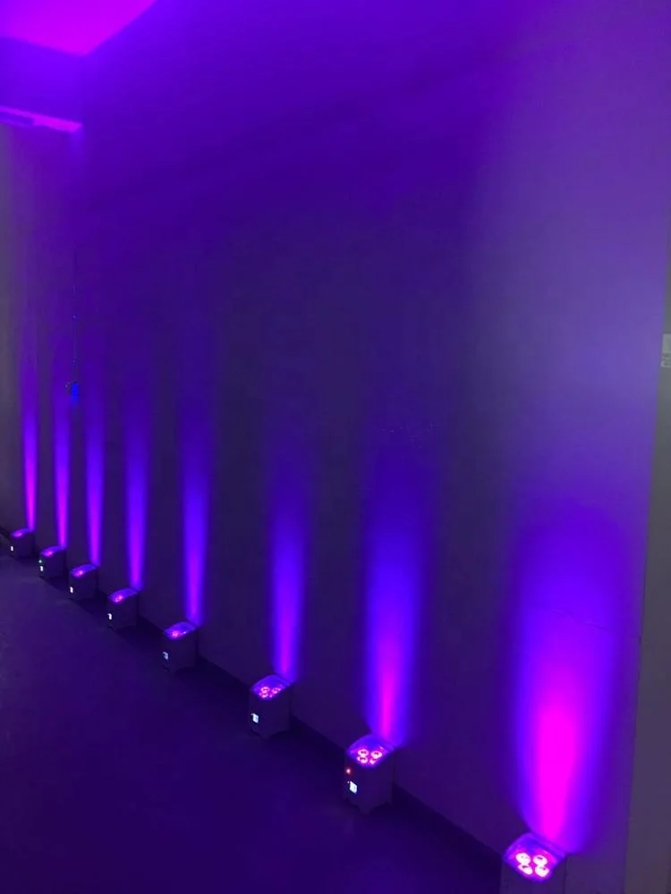 Winlite dmx wireless 4x6in1 rgbwa+uv  battery powered led par light uplights