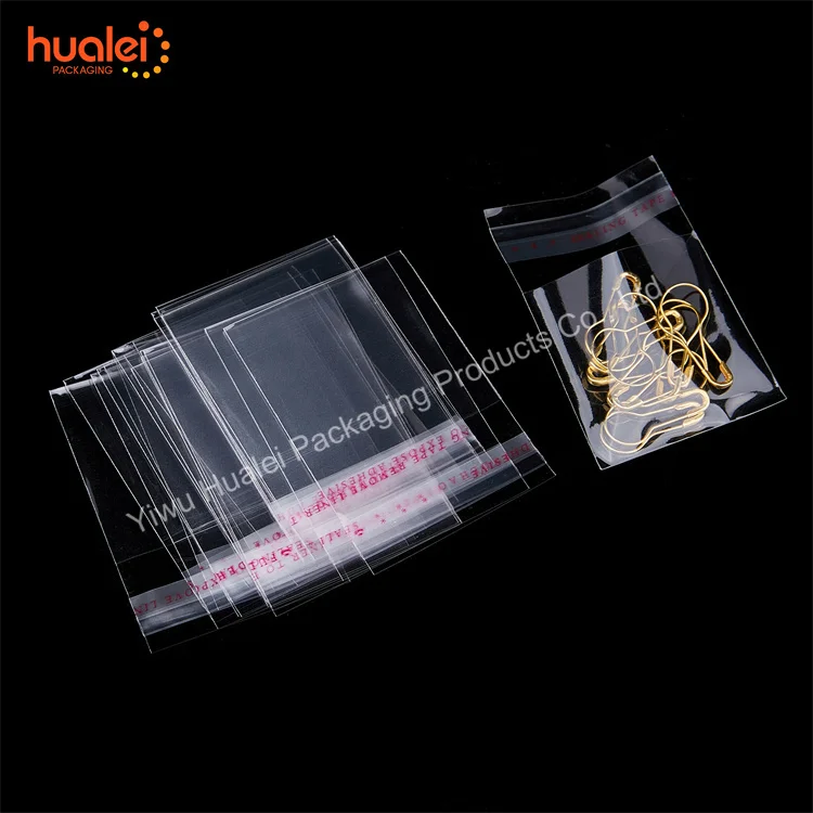 Printed Small Transparent Self Adhesive Sealing Cello Cellophane OPP BOPP PP PET Bag for Balloon Cookie Packaging Packing Bags