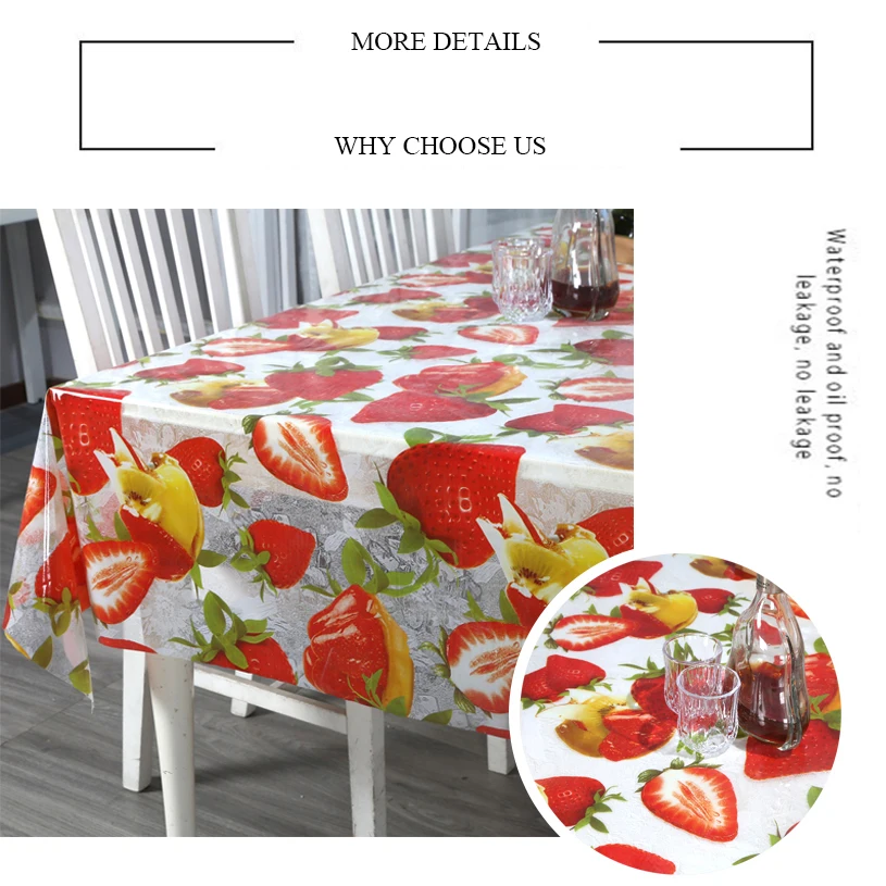 Tablecloth clear plastic table cover pvc embossed table cloth