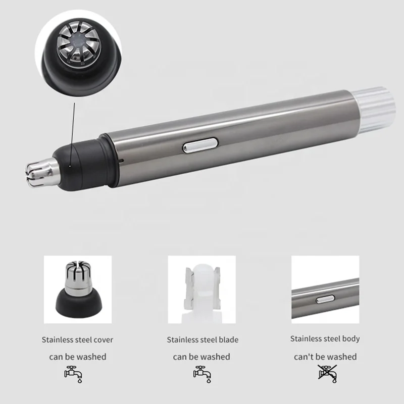 Wireless Waterproof Shaving Fine Tuning Safety Manual Nursing Trimmer Ear Face Nose Hair Removal Trimmer