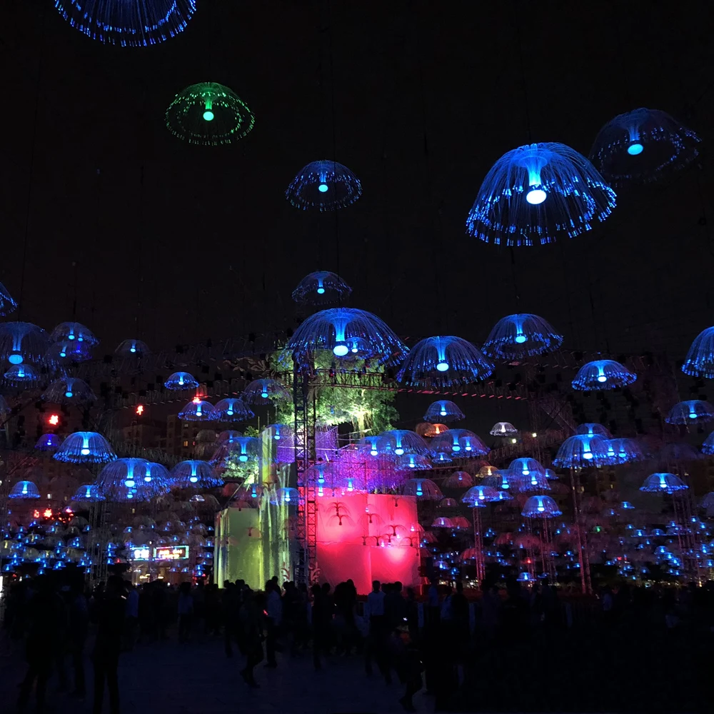 Креативные Новые товары, оптоволоконная Медуза под заказ, освещение в чжуншане