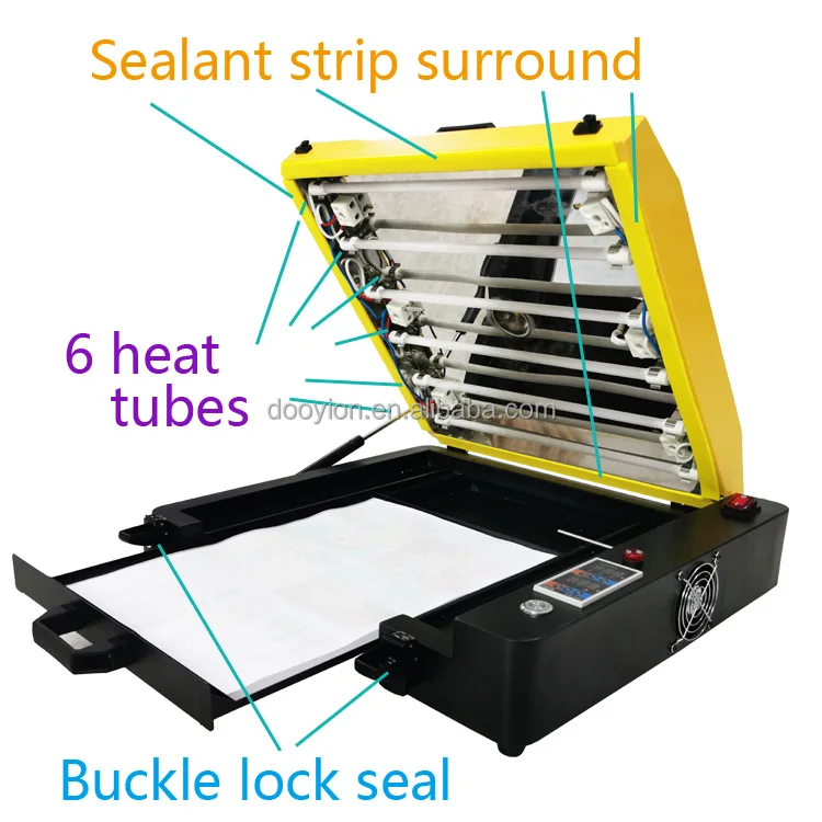 A3 DTF 60CM A2 A3+  L1118/L1800/1390 ink pet film Sheet Oven Dryer hot melt Powder heating machine DTF A4 A3 drying curing Oven