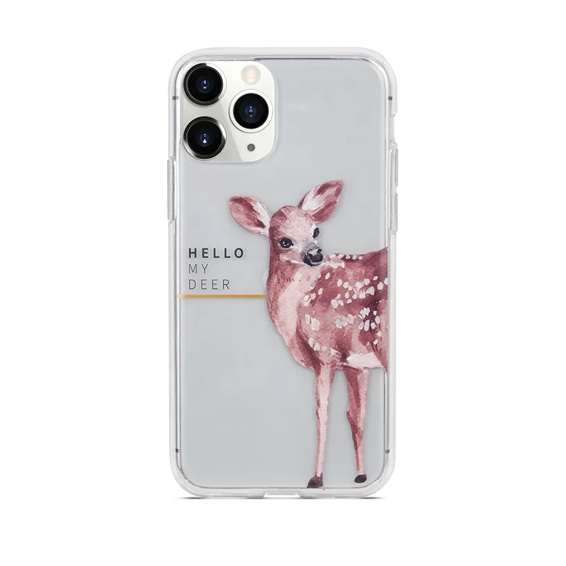 Fashion Custom OEM Color Printing Material Case Shockproof Transparent IMD Phone Case for iPhone 11