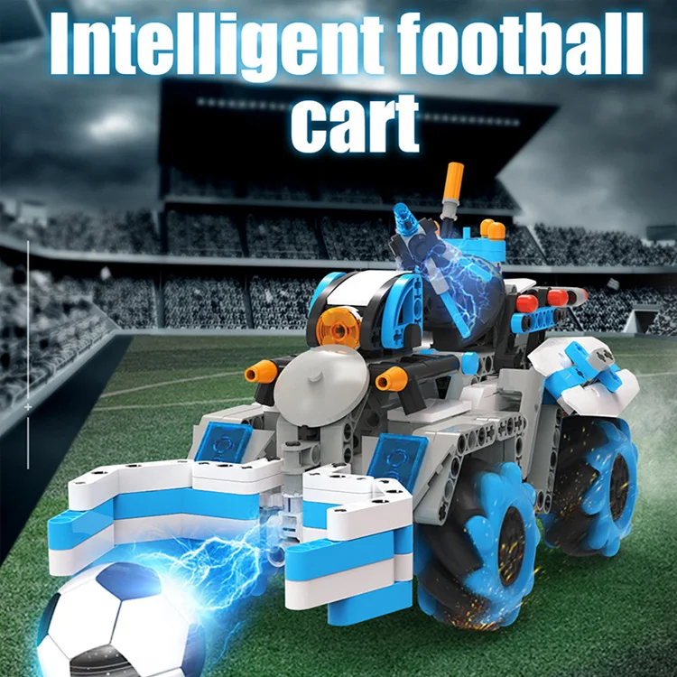 489PCS Educational Assembly Toys Intelligent Programming Building Block Remote Control Engineering Football Car Set