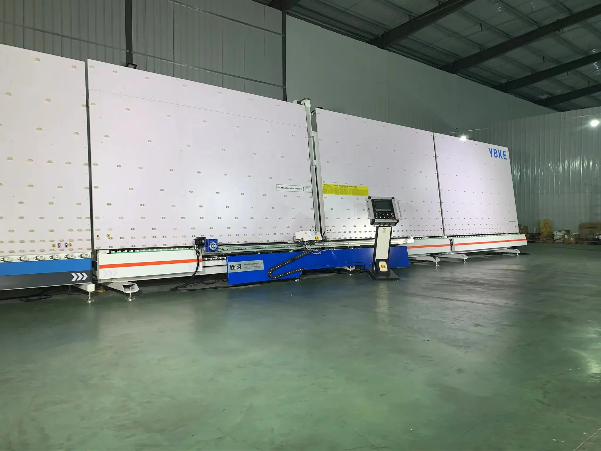 CNC Double Glass Glazed Production Line With Gas Filling Online For Double Glazing Glass Production