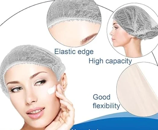 Graphene Non-waven fabric Elastic Dust Cap Beauty Cooking Home Industries Disposable Caps elastic Free Size for Cosmetics