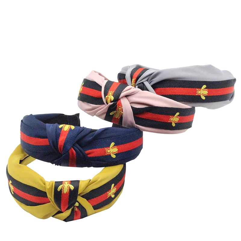 Luxury Catalog Designer Headbands Famous Brand Classic Plaid Bee Headband Hairbands Women Fashion Hair Accessories