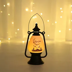 Wholesale Cheap Holiday Decoration Crafts Plastic Material Ramadan Lantern Light Eid Mubarak LED Lantern