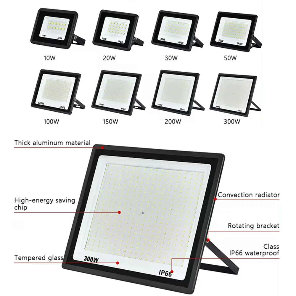 MY-FGD01 Warehouse Factory High Lumen Waterproof IP65 Aluminum 10w 20w 50w 100w 150w 200w LED Floodlight