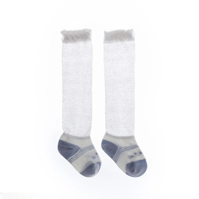 Summer mesh thin cotton boneless baby stockings Korean cartoon ice silk baby mosquito proof socks baby knee socks