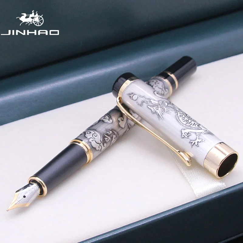 Jinhao 5000 Promotional Luxury custom pen design carving Flower Fountain pen Business gift customized brand name calligraphy pen