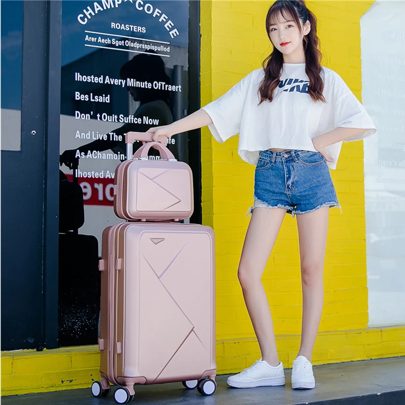 Custom carry on luggage set travel bags hand 4 wheels trolley bag suitcase