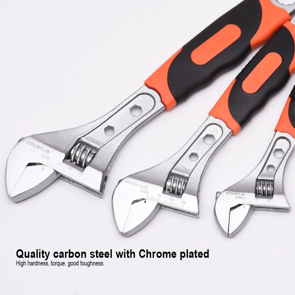 Harden professional auto repairing chrome vanadium 8' 10' 12' adjustable flexible square hole wrench set