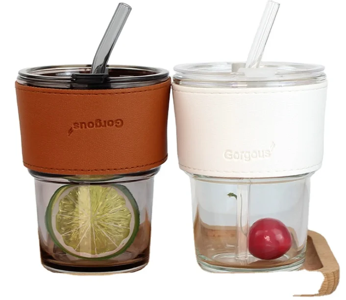 Многоразовые очки для питья бамбуковые крышки банок стеклянная соломенная сублимационная банка 16 унций