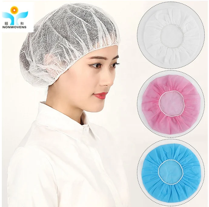 Disposable bouffant cap blue hair net cap  hair protective hair cover  dust-proof for food hygiene hospital