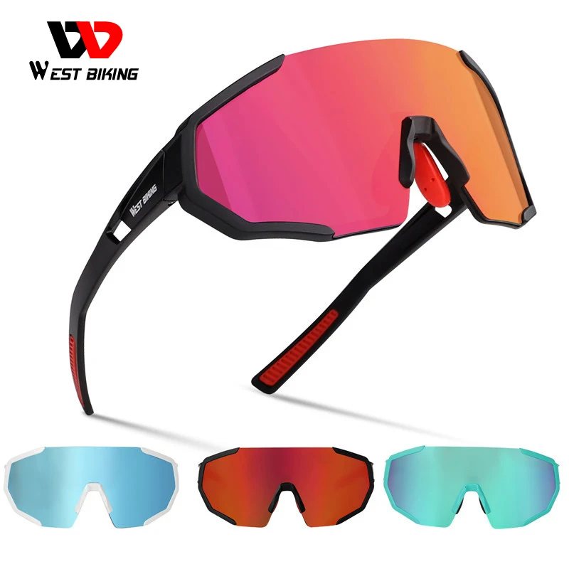 WEST BIKING UV 400 bicycle bike sun glasses custom windproof lightproof 3 lens outdoor sport bike motorcycle cycling glasses