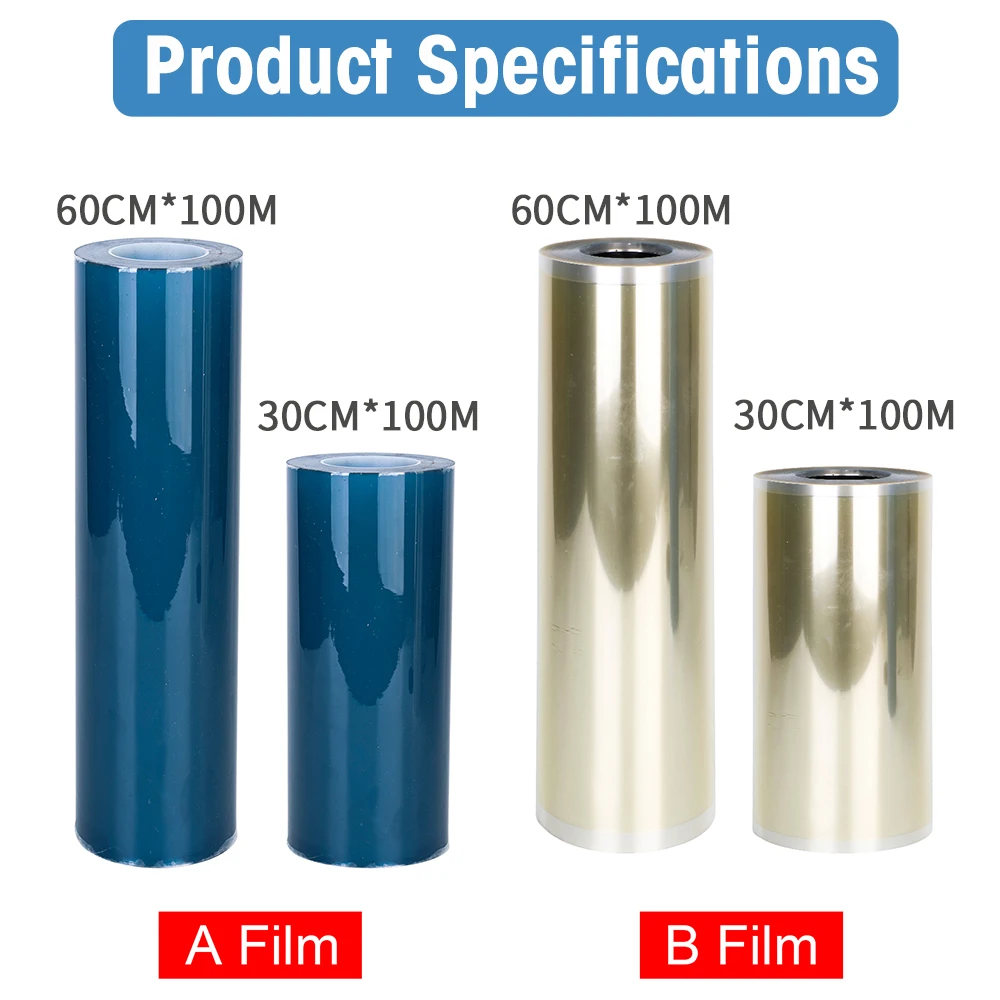 Winnerjet A3 Sheet 30cm 60cm Roll Cold Transfer Printing A&B A And B DTF AB PET Sticker Film Uv DTF Film For Uv Printer