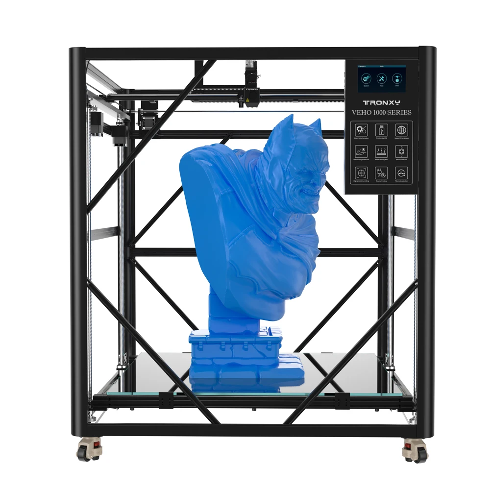 VEHO 1000 1000x1000 мм 3d принтер промышленный металлический осевой алюминиевый каркас высокая температура hotend большой fdm impresora