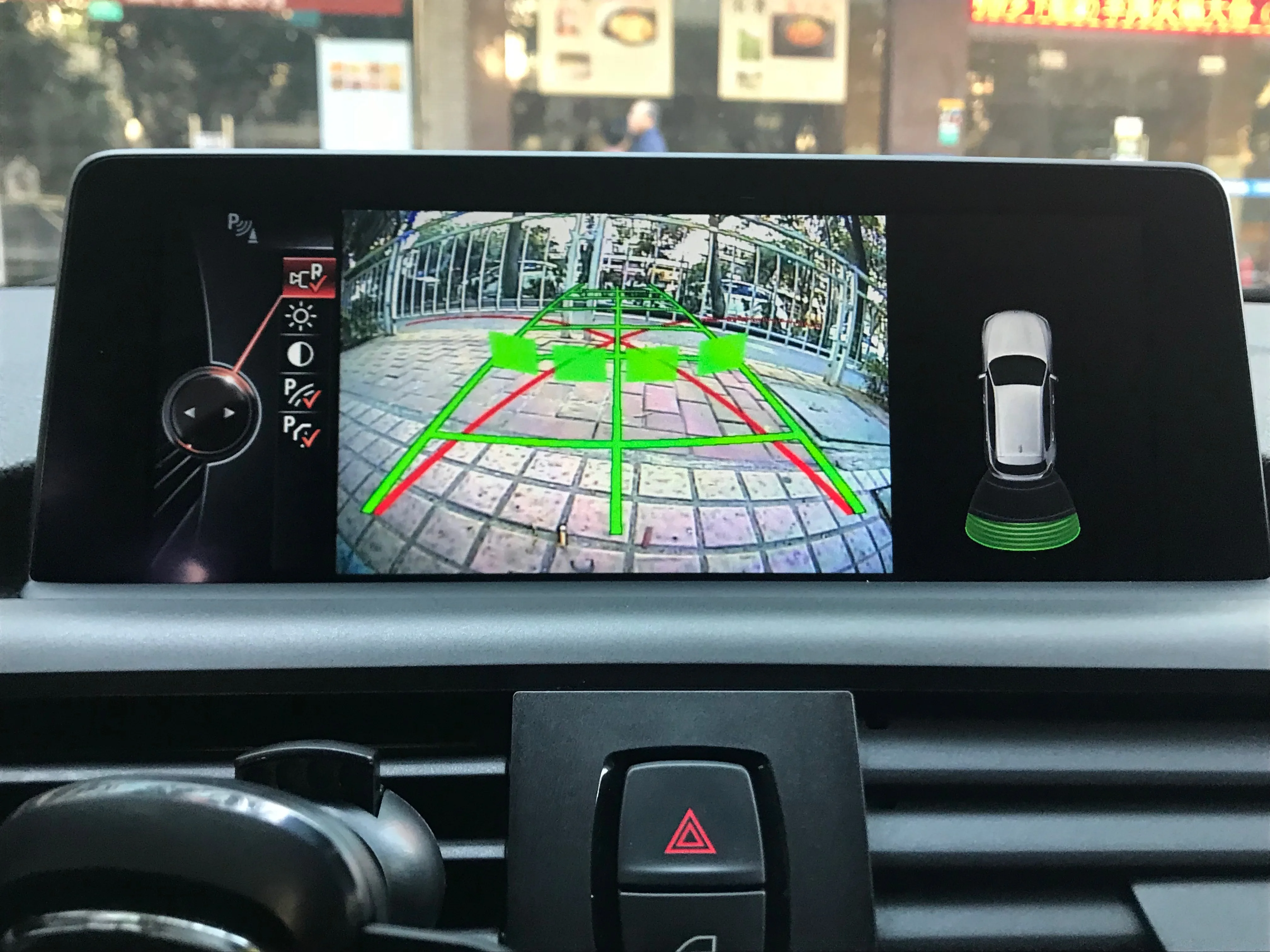 Rearview Camera interface For BMW 2013-2015 To add Front camera with parking guide lines