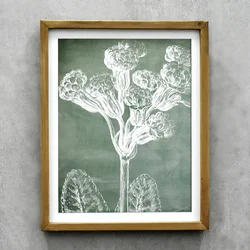 Luckywind New design Home Decoration 4 Piece of Bedroom Wall Art Printing on Paper Flowers Wall Decor Painting With Wood Frame