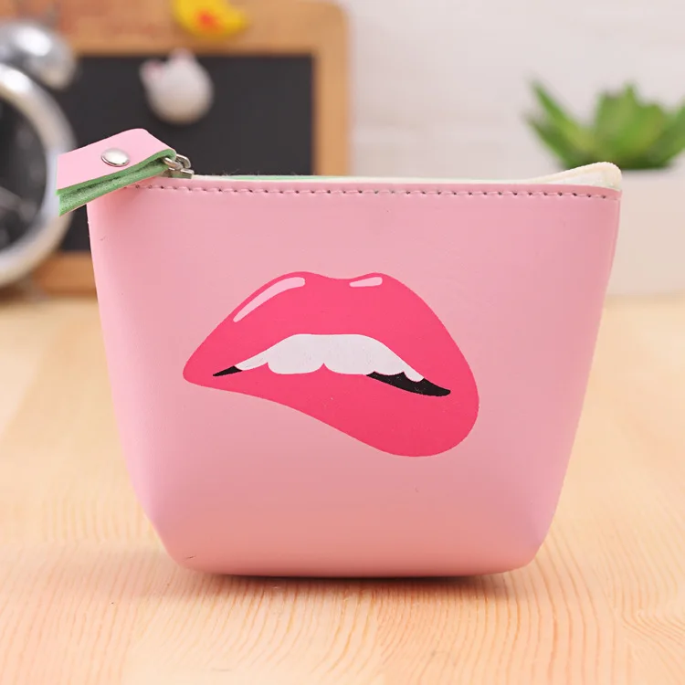 New design girls small coin purse fashion cartoon waterproof coin key case pu leather money storage bag wholesale wallet bag