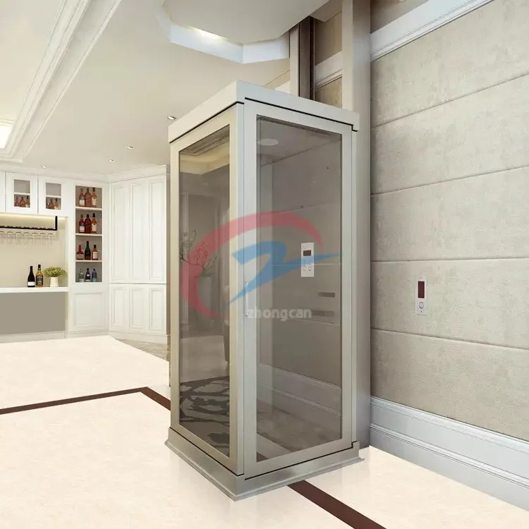 HOT sale 200kg 400kg Small Home Elevator Hydraulic Residential Villa Lift 2 Floor 4 Floor House Elevator For 1-5 Person