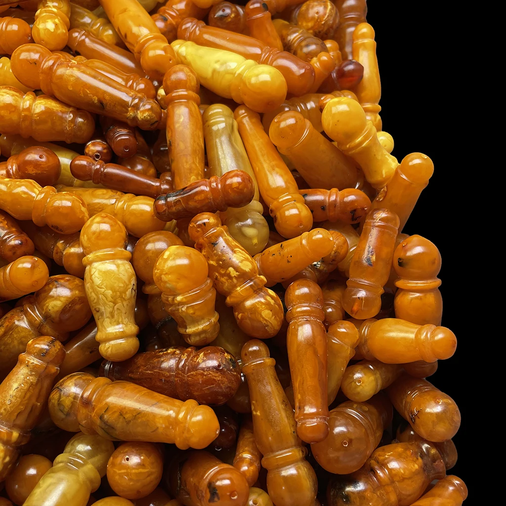 Natural amber stone processed white amber jewelry circular Muslim beads 8-16mm red flower tiger skin Imam Taisbiha