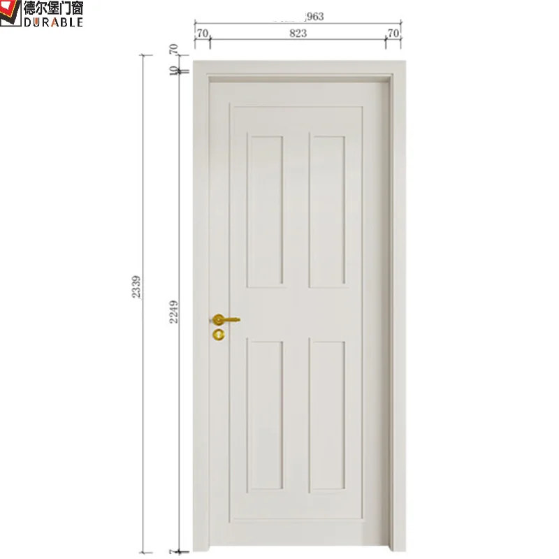 Waterproof and no termites PVC wood hollow panel wpc door interior wpc doors for houses full wpc door